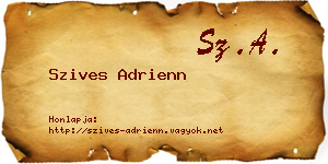 Szives Adrienn névjegykártya